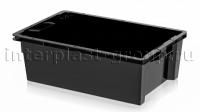 Ящик универсальный для овощей, фруктов и хлеба сплошной черный