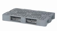 Поддон пластиковый перфорированный на двух полозьях, 1200x800x150 мм