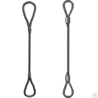 Строп (чалка) канатный петлевой (СКП) стальной, 1м