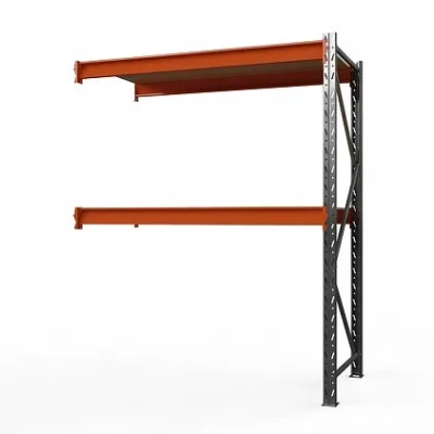 Секция приставная стеллажа металлического Оптима, 2000x1530x785 мм. Полки: 2 шт. фанера