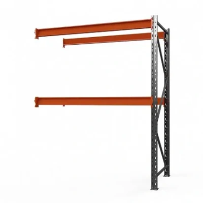 Секция приставная стеллажа металлического Оптима, 2000x2500x600 мм. Полки: 2 шт. без настила