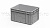 Евроконтейнер закрытые ручки/усиленное дно (серый), 400x300x220 мм