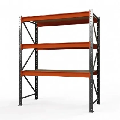 Стеллаж металлический Оптима, 2500x1250x785 мм. Полки: 3 шт. фанера