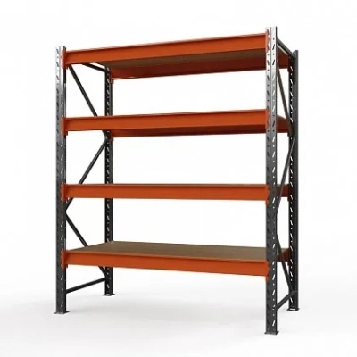 Стеллаж металлический Оптима, 2500x2500x785 мм. Полки: 4 шт. фанера