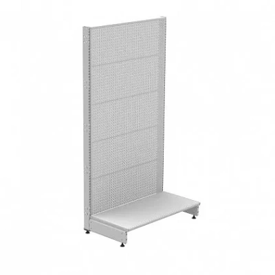 Стеллаж торговый пристенный перфорированный отдельностоящий без плинтуса и заглушки (2250x1000x500)