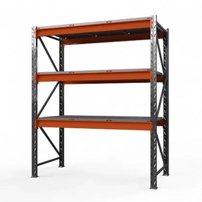 Стеллаж металлический Оптима, 2000x2500x600 мм. Полки: 3 шт. метал.