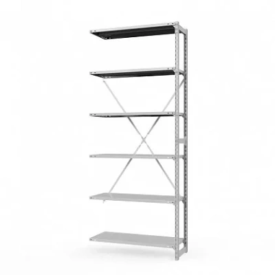 Секция приставная стеллажа металлического ТСУ Универсал, 3000x1060x800 мм. Полки: метал. усил. 6 шт.