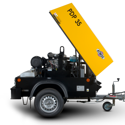 Компрессор передвижной ATMOS PDP35 - 12 бар (регулируемая ходовая часть)