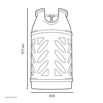 Баллон пропановый 24,5 л Ragasco LPG (полимерно-композит.,взрывобезопасный)